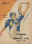 1963 Otterbein vs. Oberlin Football Program
