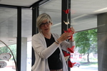 Courtright Memorial Library Decorated for their 50th Anniversary with Origami Birds by Courtright Memorial Library