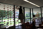 Installation of the 175 Cardinals Exhibit at the Courtright Memorial Library by Courtright Memorial Library