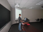 2007 Summer Picture with Xin Wang Inside the Courtright Memorial Library by Courtright Memorial Library