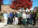 2011 Fall Group Picture with the Chinese Exchange Librarian Outside the Courtright Memorial Library by Courtright Memorial Library