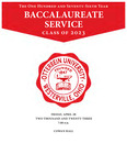 2023 Baccalaureate Commencement Otterbein University Program
