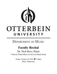 Dr. Nick Ross, Piano: Virtuosic Piano Music for the Left Hand Alone by Music Department