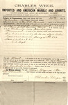 Receipt for Monument for Lucinda L. Cornell, September 26, 1888 by Lucinda Lenore Merriss Cornell