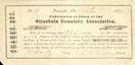 Certificate of Stock in Otterbein Cemetery Association, October 3, 1879 by John B. Cornell