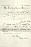 Insurance Receipt for Angeline Cornell, December 28, 1866 by Angeline Cornell