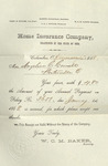 Insurance Receipt for Angeline Cornell, January 14, 1868 by Angeline Cornell