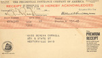 Insurance Receipt, Geneva Cornell, March 23, 1926