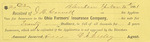 Insurance Receipt, John B. Cornell, November 16, 1881
