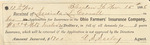Insurance Receipt from Lucinda Cornell to Ohio Farmers' Insurance Company, November 15, 1886 by Lucinda Cornell