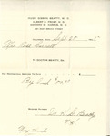 Doctor's Bill for Rose Cornell, September 25, 1935 by H. G. Beatty