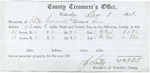 County Tax Receipt, Elias Cornell Heirs, December 1, 1851 by Elias Cornell
