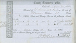 County Tax Receipt, Elias Cornell Heirs, November 30, 1852 by Elias Cornell