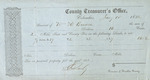 County Tax Receipt, January 15, 1852