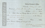 County Tax Receipt, John B. Cornell, February 1, 1853 by John B. Cornell