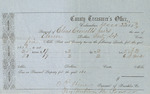 County Tax Receipt, Elias Cornell Heirs, December 22, 1853