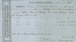County Tax Receipt, Elias Cornell Heirs, November 17, 1854 by Elias Cornell