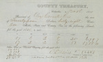 County Tax Receipt, Elias Cornell Heirs, November 1, 1855 by Elias Cornell