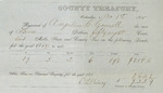 Count Tax Receipt, Angeline C. Cornell, November 1, 1855