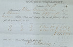 County Tax Receipt, Elias Cornell Heirs, November 22, 1856 by Elias Cornell