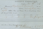 County Tax Receipt, Angeline C. Cornell, November 22, 1856 by Angeline C. Cornell