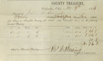 County Tax Receipt, John B. Cornell, 1858