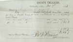 County Tax Receipt, Angeline C. Cornell, November 9, 1858
