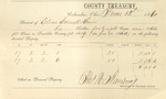 County Tax Receipt, Elias Cornell Heirs, June 12, 1860 by Elias Cornell