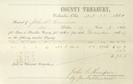 County Tax Receipt, John B. Cornell, October 15, 1860 by John B. Cornell