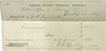 Internal Revenue Service Receipt, John B. Cornell, July 27, 1867 by John B. Cornell