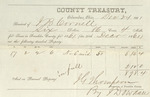 County Tax Receipt, John B. Cornell, December 24, 1861 by John B. Cornell