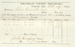 County Tax Receipt, Elias Cornell Heirs, October 29, 1862 by Elias Cornell