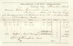 County Tax Receipt, Elias Cornell Heirs, June 12, 1863 by Elias Cornell