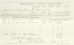 County Tax Receipt, Angeline C. Cornell, October 21, 1863