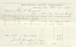 County Tax Receipt, John B. Cornell, October 21, 1863