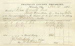 County Tax Receipt, Elias Cornell Heirs, November 25, 1864 by Elias Cornell