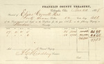 County Tax Receipt, Elias Cornell Heirs, November 24, 1868 by Elias Cornell