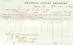 County Tax Receipt, Lucinda L. Cornell, November 22, 1869