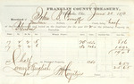 County Tax Receipt, John B. Cornell, June 20, 1873