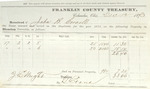 County Tax Receipt, John B. Cornell, December 12, 1873 by John B. Cornell