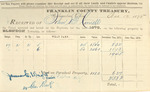 County Tax Receipt, John B. Cornell, November 17, 1875