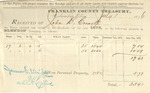 County Tax Receipt, John B. Cornell, July 1, 1876