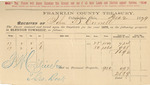 County Tax Receipt, John B. Cornell, December 2, 1879
