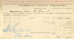 County Tax Receipt, John B. Cornell, June 30, 1881 by John B. Cornell