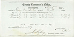 County Tax Receipt, Elias Cornell, November 3, 1847 by Elias Cornell
