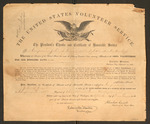 John B. Cornell's Certificate of Honorable Service by Executive Mansion, Washington D.C. and Abraham Lincon