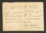 Pension Deposit Certificate by U.S. Pension Agency and Lucinda L. Cornell