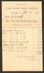 Bill from The Knox Shoe House by Lucinda L. Cornell and The Knox Shoe House