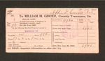 County Tax Receipt, Abbie G. Cornell et. al., June 20, 1923