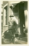 Otto B. Cornell in Front of Building by Archives and Otto Cornell